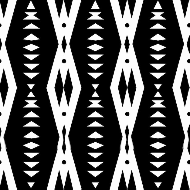 Un patrón geométrico en blanco y negro con un ai generativo de fondo blanco