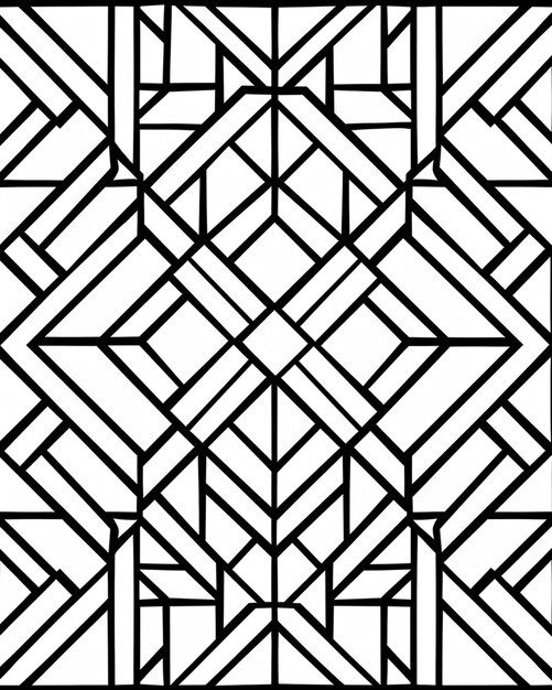 un patrón geométrico en blanco y negro con cuadrados generativos ai