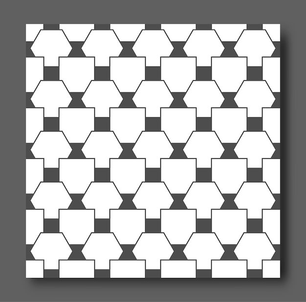 Patrón geométrico sin costuras Composición de elementos abstractos cuadrados y hexagonales una plantilla para ideas creativas y diseño