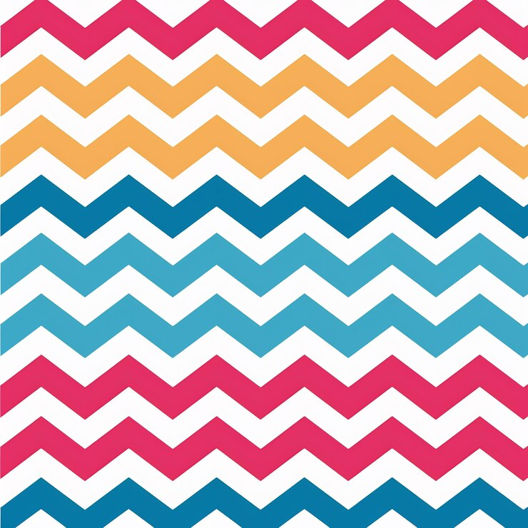 Foto patrón geométrico sin costuras diseño de puntos de polca en zigzag con colores contrastantes y dinámicos