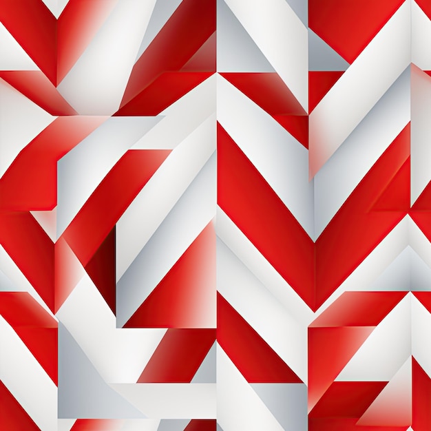 Foto patrón geométrico sin costuras sobre un fondo rojo y blanco ornamento moderno para textiles y telas