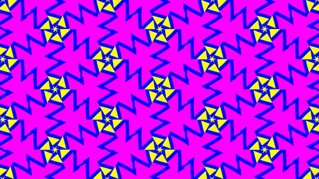 Patrón geométrico de estallido de estrellas en zigzag para pancartas y marcos de animación