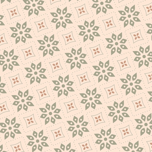 Patrón geométrico de flores Fondo sin costuras Ornamento para tela