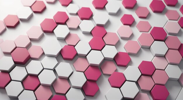 Foto patrón geométrico de fondo de cuadrícula hexagonal rosa en tonos rosados delicados