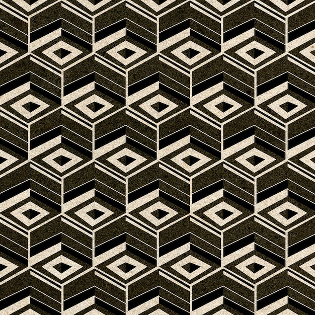 Patrón geométrico negro y beige