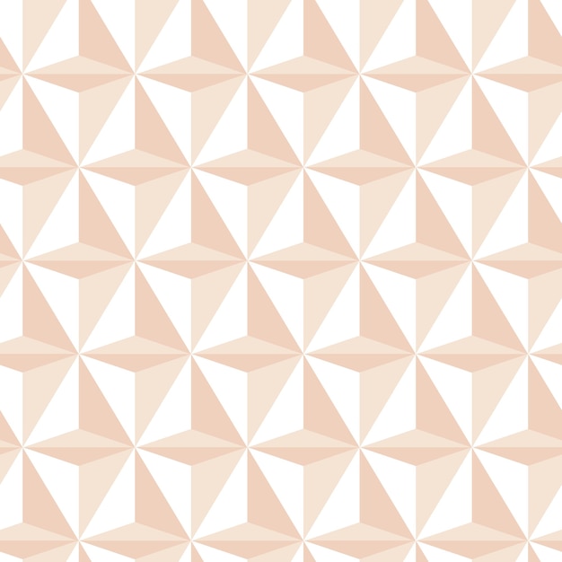 Patrón geométrico triangular 3D con fondo naranja en estilo moderno