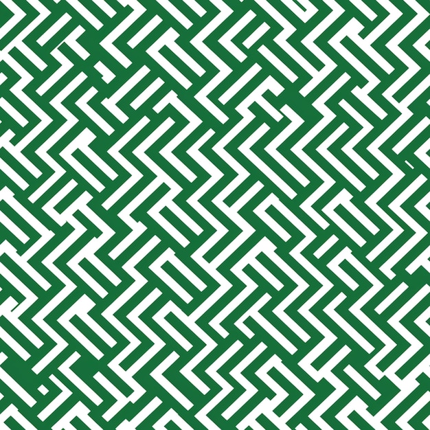 un patrón geométrico verde y blanco con un diseño diagonal generativo ai