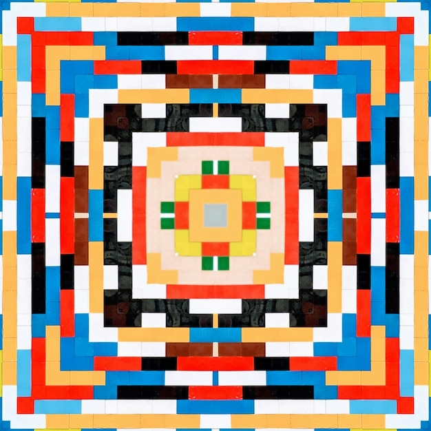 Patrón geométrico vibrante perfecto para azulejos, papeles pintados y diseños de decoración