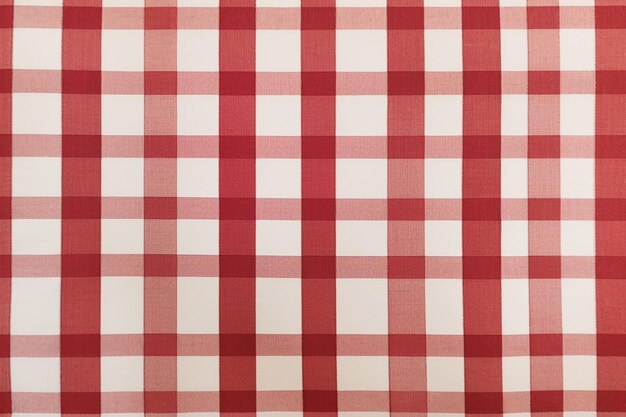 Foto patrón de gingham rojo y blanco