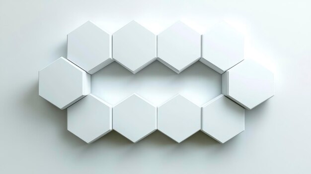 Patrón hexagonal abstracto en fondo blanco