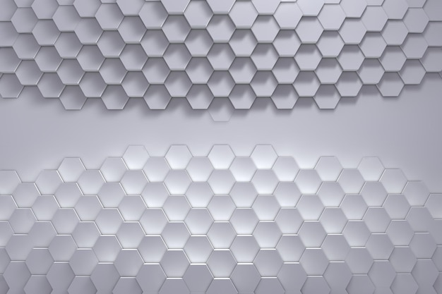 Patrón hexagonal geométrico de fondo d renderizado
