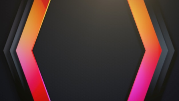 Patrón de hexágono colorido, fondo abstracto. Estilo dinámico elegante y de lujo para negocios, ilustración 3D