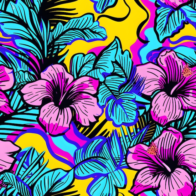 patrón de hojas abstractas patrón floral tropical