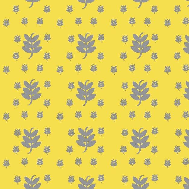 patrón con hojas en la tendencia de color amarillo gris de 2021 Para fondos de pantalla de textiles de textura artística