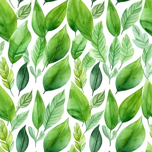 Patrón de hojas verdes