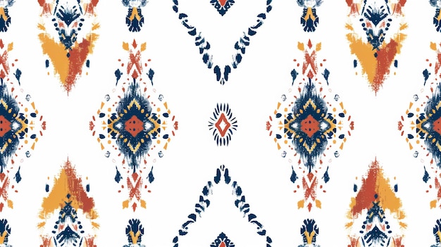 Patrón de ikat oriental geométrico tradicional para fondo alfombra papel tapiz ropa accesorios telas batik ilustraciones y bordados modernos