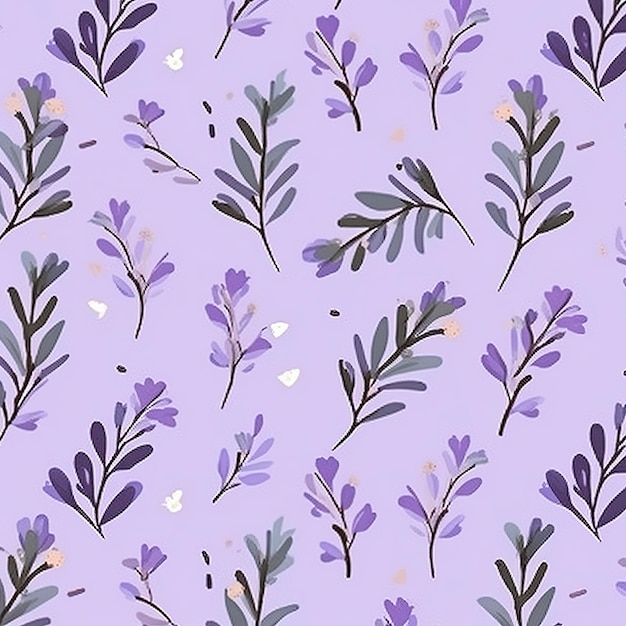 Patrón de ilustración de lavanda