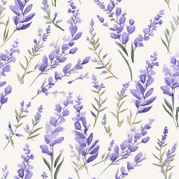 El patrón de ilustración de la lavanda