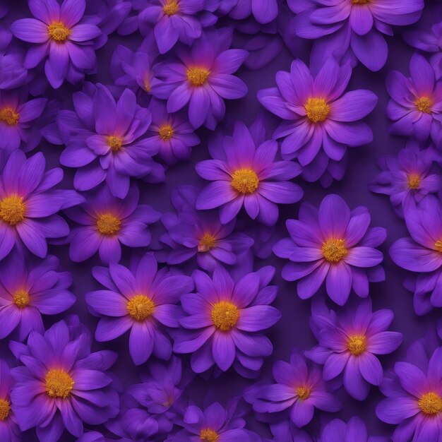 El patrón con la imagen de flores púrpuras sobre un fondo púrpura
