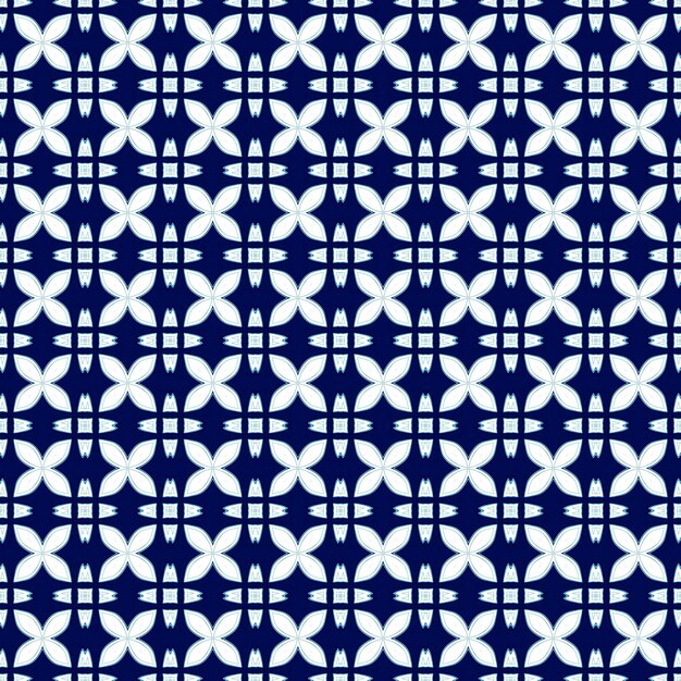 Un patrón impecable con estrellas blancas y la palabra estrella sobre un fondo azul.