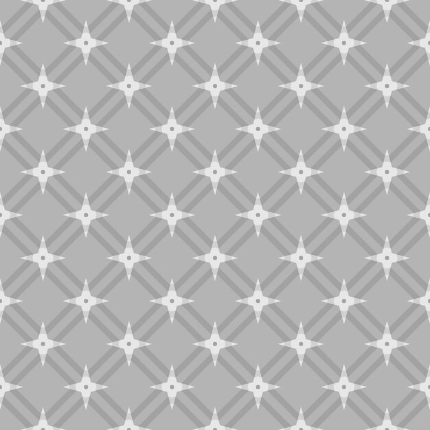 Un patrón impecable con estrellas blancas sobre un fondo gris.