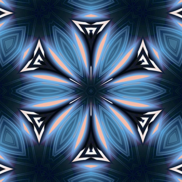 Un patrón impecable con líneas azules y blancas y un diseño de estrella.