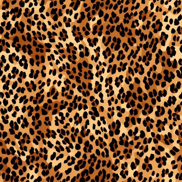 un patrón de impresión de leopardo con manchas negras en un fondo marrón