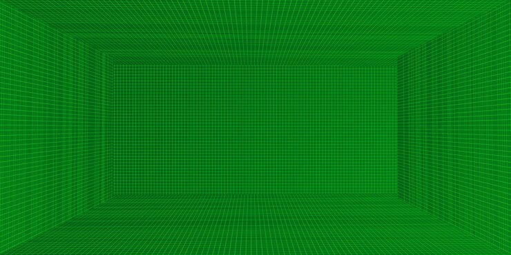 Patrón de línea de cuadrícula con fondo verde