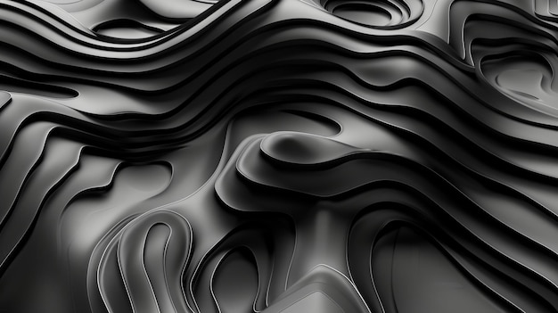 Un patrón con líneas de topografía digital Paisaje tridimensional