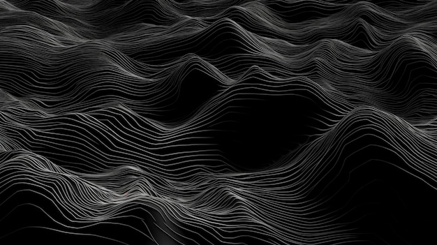 Patrón de líneas topográficas IA generativa