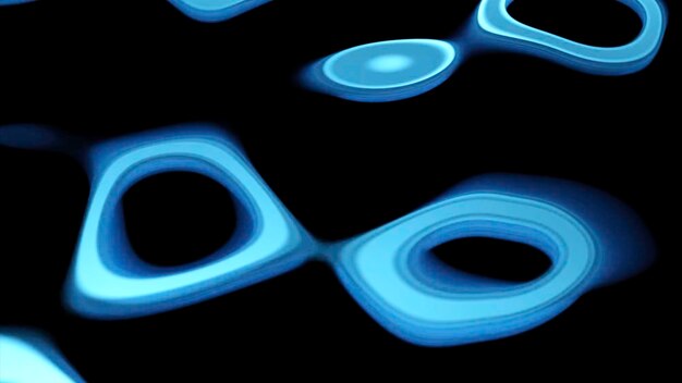 Patrón líquido de líneas en movimiento Diseño Manchas 3D lineales se mueven con efecto líquido Patrón de líneas líquidas moviéndose sobre fondo negro