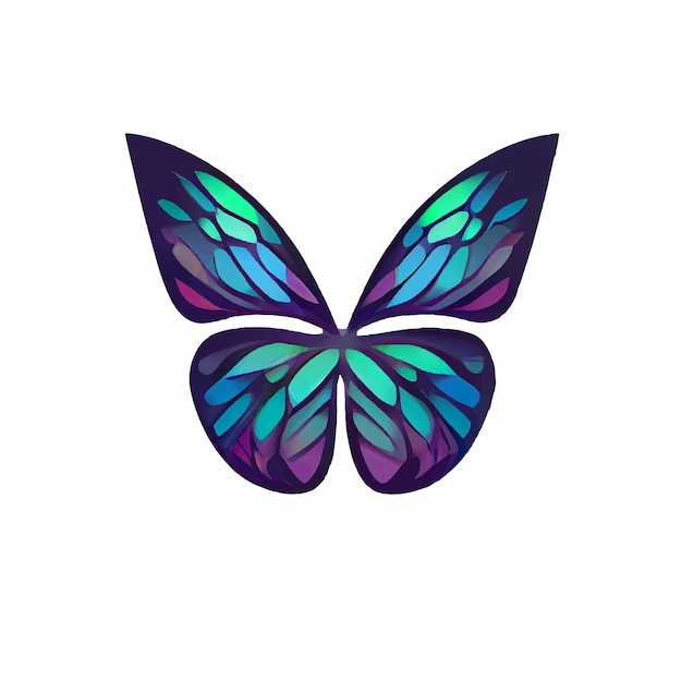 Patrón de logotipo de mariposa