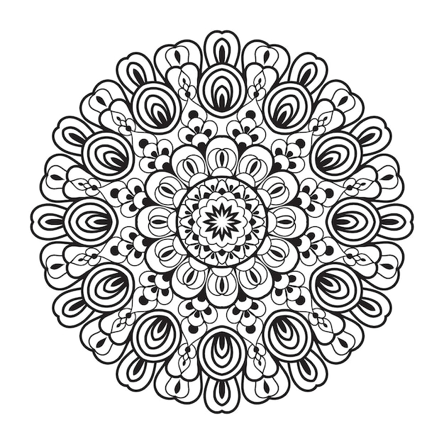 patrón mandala ornamento flor vector diseño floral encaje círculo ilustración decoración