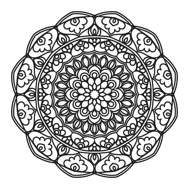 patrón mandala ornamento flor vector diseño floral encaje círculo ilustración decoración