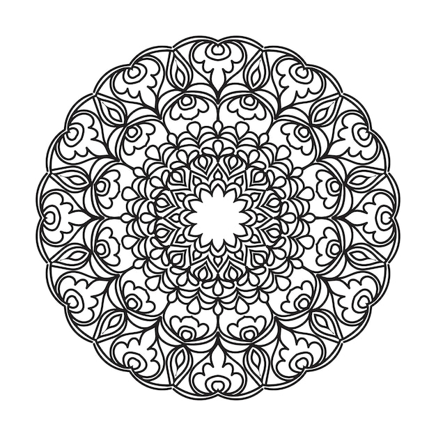 patrón mandala ornamento flor vector diseño floral encaje círculo ilustración decoración