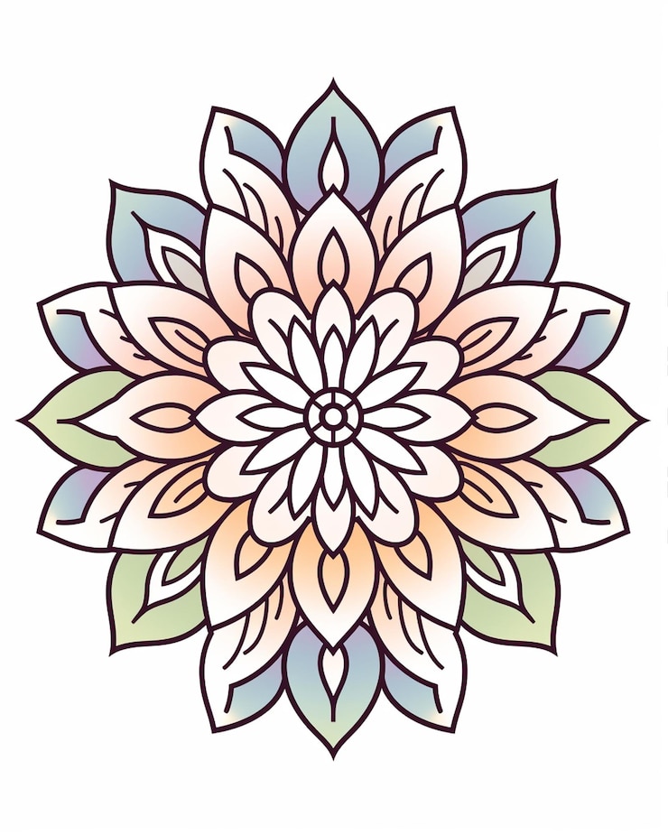 Foto patrón de mandala vintage en blanco y negro
