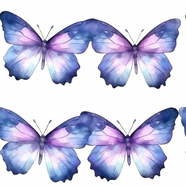 patrón de mariposas de acuarela