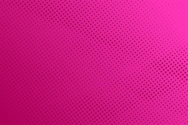 Patrón de medio tono punteado en fondo magenta Textura de arte pop retro abstracta