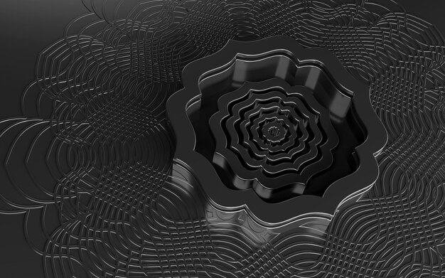 patrón de metal árabe negro 3d
