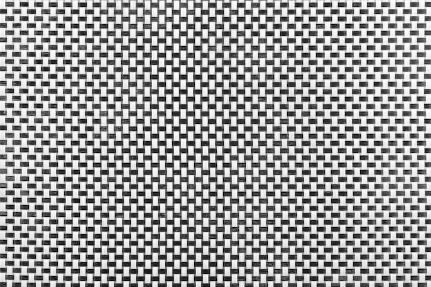 Patrón de mimbre abstracto blanco y negro Fondo de textura de ratán extreme closeup