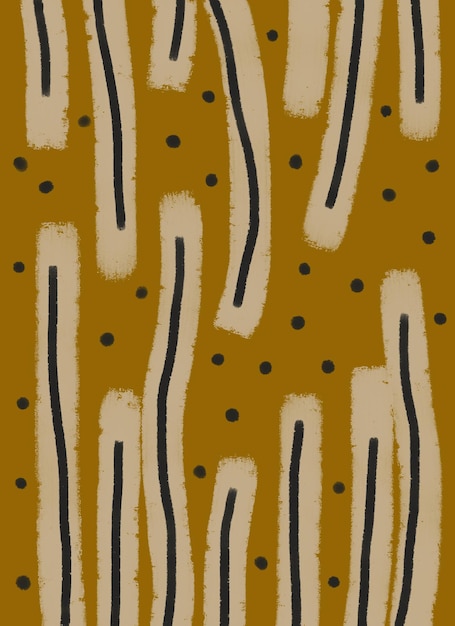 Patrón minimalista abstracto retro dibujado a mano