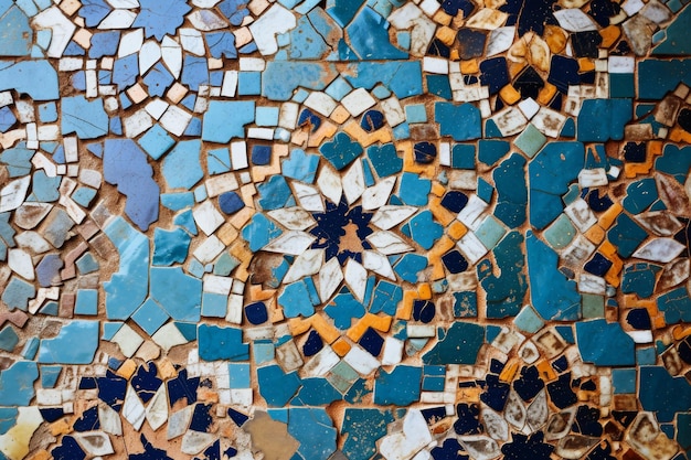 Un patrón de mosaico de azulejos de un riad marroquí generado por la IA