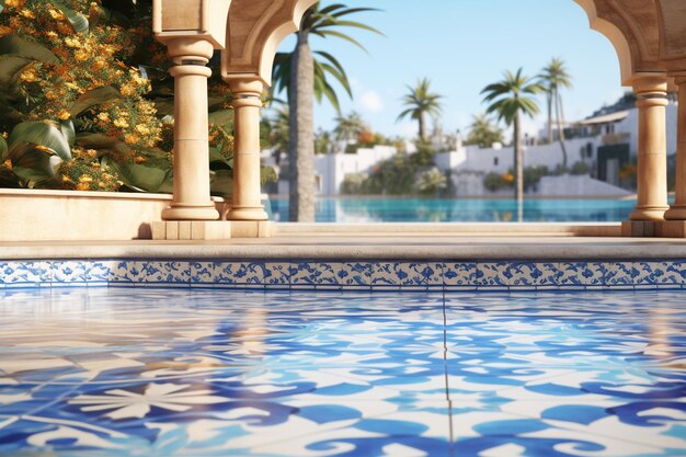 Patrón de mosaico en estilo mediterráneo