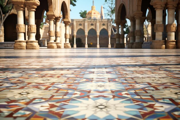 Patrón de mosaico en estilo mediterráneo.