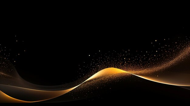 Patrón de movimiento de onda abstracto en papel tapiz de fondo azul oscuro para tecnología digital AI Generado