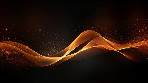 Patrón de movimiento de onda abstracto en papel tapiz de fondo azul oscuro para tecnología digital AI Generado