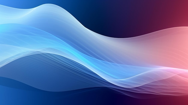 Patrón de movimiento de onda abstracto en papel tapiz de fondo azul oscuro para tecnología digital AI Generado