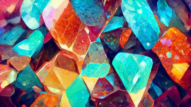 Patrón multicapa de diamantes de gemas entrelazadas