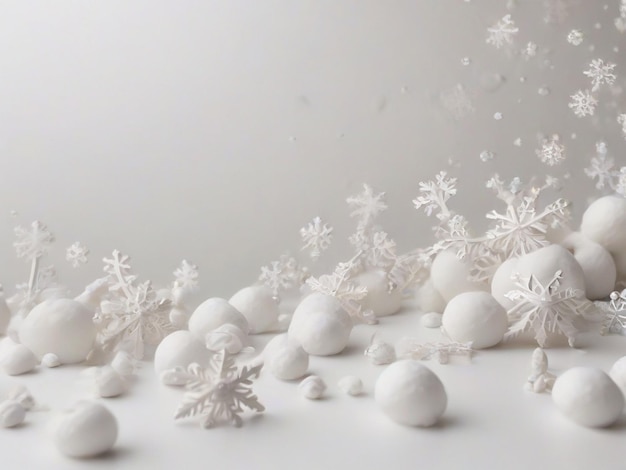 Patrón de Navidad plano fondo blanco simple con copos de nieve