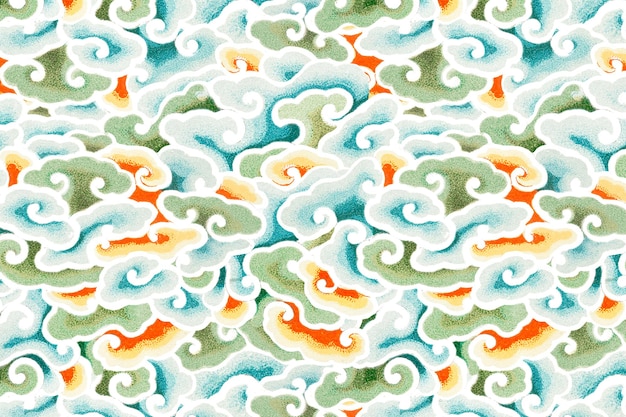 El patrón de la nube de arte chino de fondo png